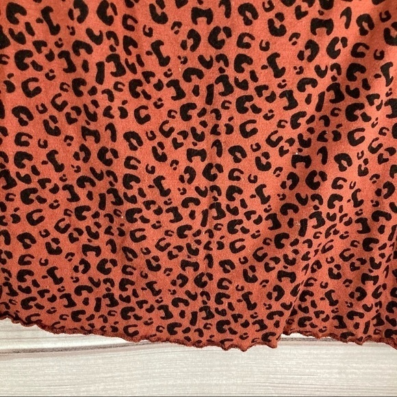 Asos Burnt Orange Leopard Print Button Up Top - Picture 7 of 10
